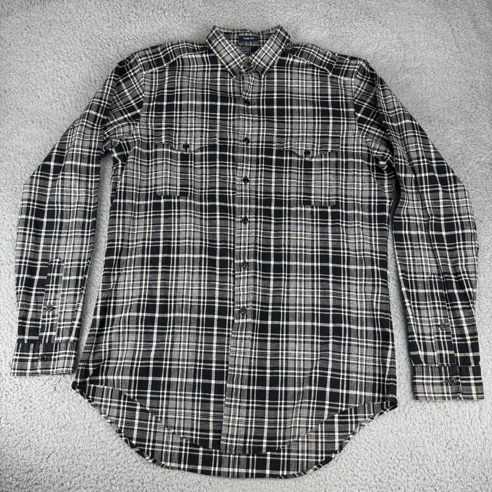 Polo Ralph Lauren Military Shirt Long Sleeve Plaid Lined Blend Men's Size Lg Vtg
